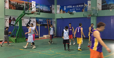 辽宁2015年12月21日与合作单位间进行友谊篮球赛